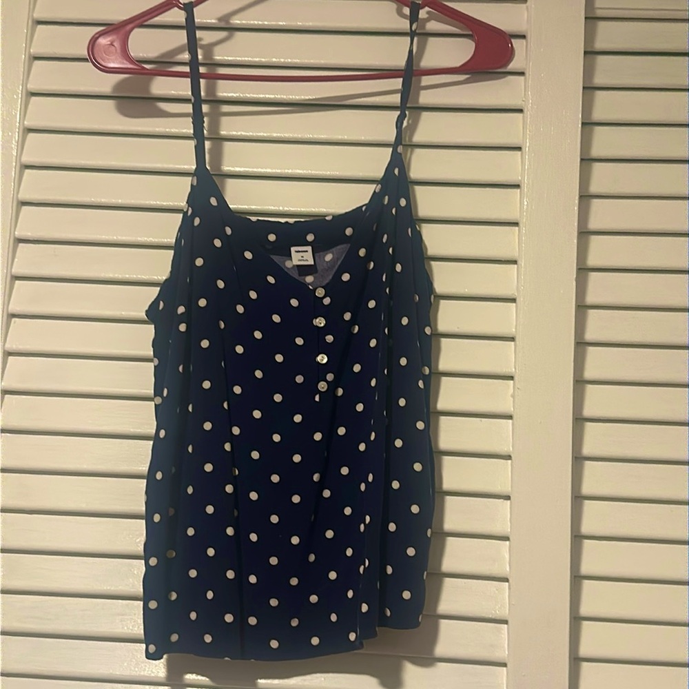 Size Medium Old Navy Blue Polkadot Crop Top